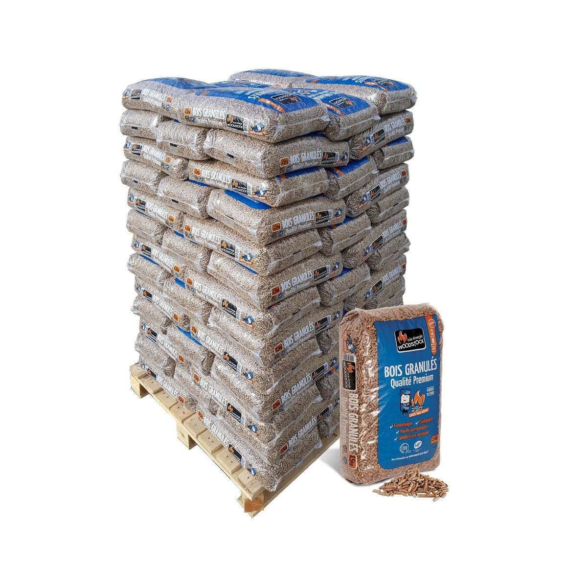 3 Paletten Pellets von WOODSTOCK