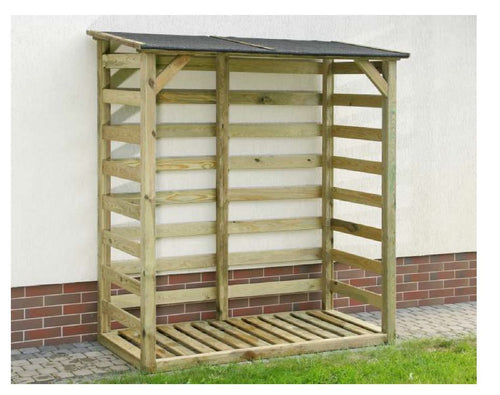 Kaminholzunterstand 04 - Abmessungen: 180 x 80 x 205 cm (L x B x H)