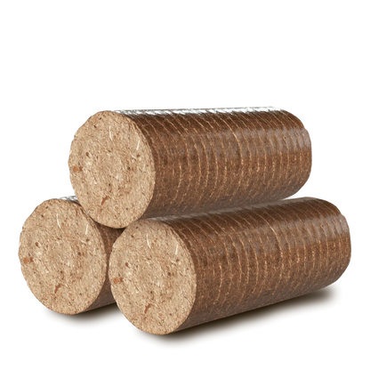 Holzbriketts Nestro XL Red – rund ohne Loch (Palette 960 kg)