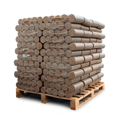 Holzbriketts Nestro XL Red – rund ohne Loch (Palette 960 kg)