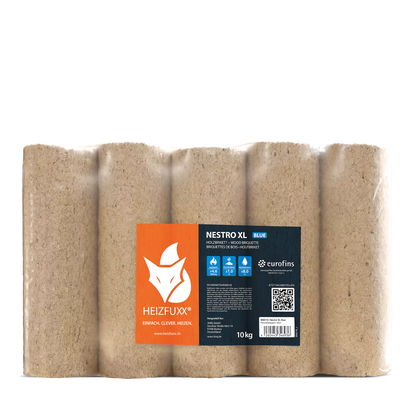 Holzbriketts Nestro XL Blue – rund ohne Loch (Palette 960 kg)