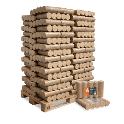 Holzbriketts Nestro XL Blue – rund ohne Loch (Palette 960 kg)