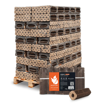 PiniKay Hartholzbriketts Oktagon – mit Zugloch (Palette 960 kg)