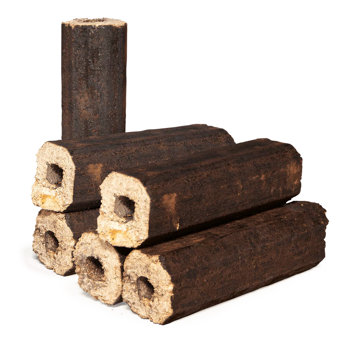 PiniKay Hartholzbriketts Oktagon – mit Zugloch (Palette 960 kg)