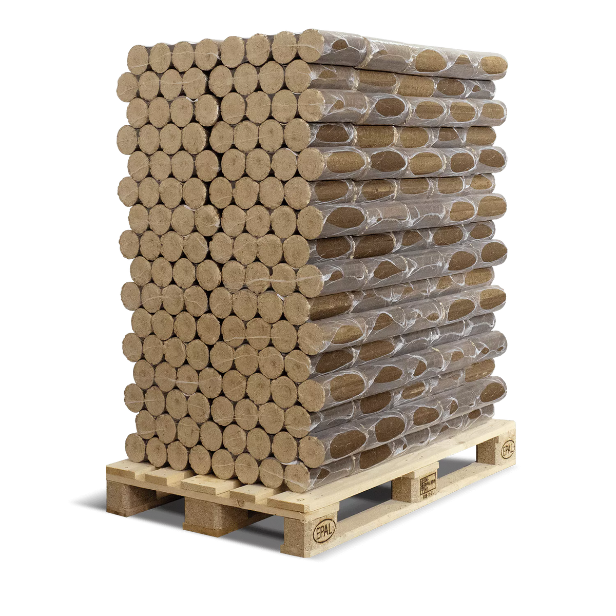 Pollmeier Buchen-Holzbriketts Nestro – rund ohne Loch (Palette 960 kg)