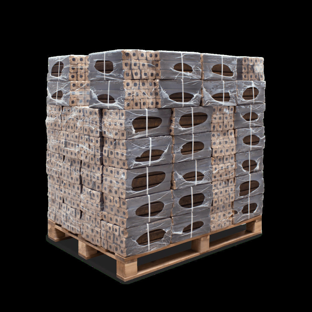 PiniKay Quadro Hartholzbriketts – mit Zugloch (Palette 960 kg)