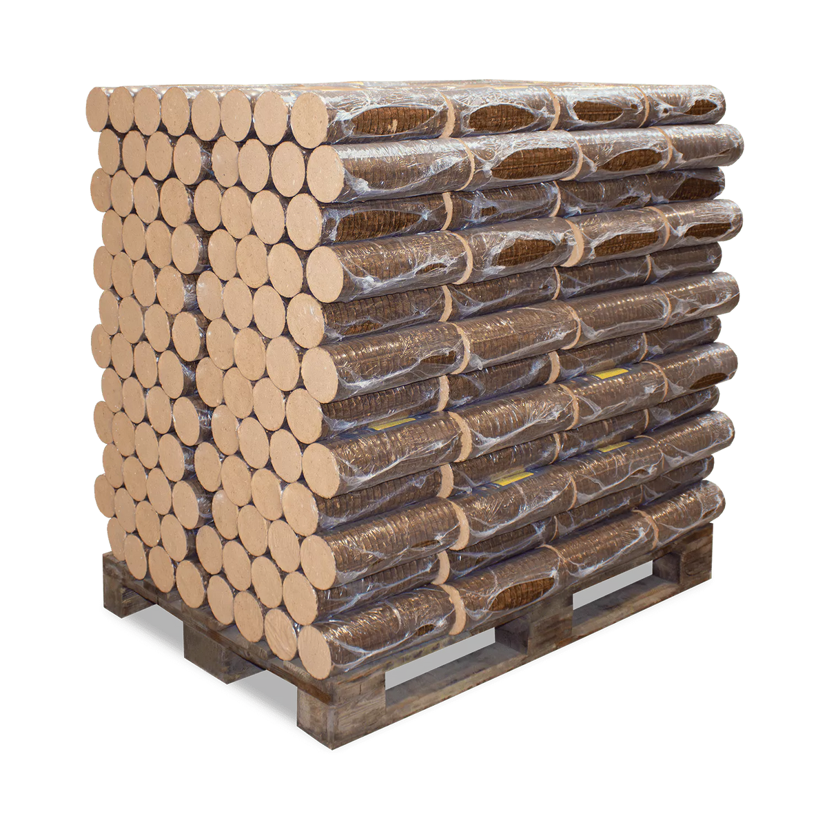 Pollmeier Buchenbriketts Nestro – rund ohne Loch (960 kg Palette)