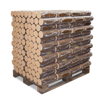 Pollmeier Buchenbriketts Nestro – rund ohne Loch (960 kg Palette)
