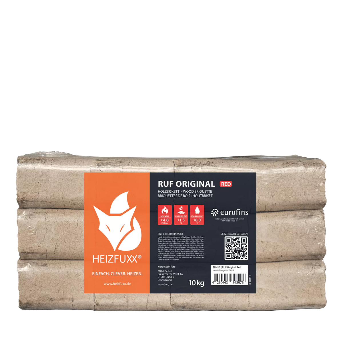 RUF Original Red Hartholzbriketts – 960 kg Palette