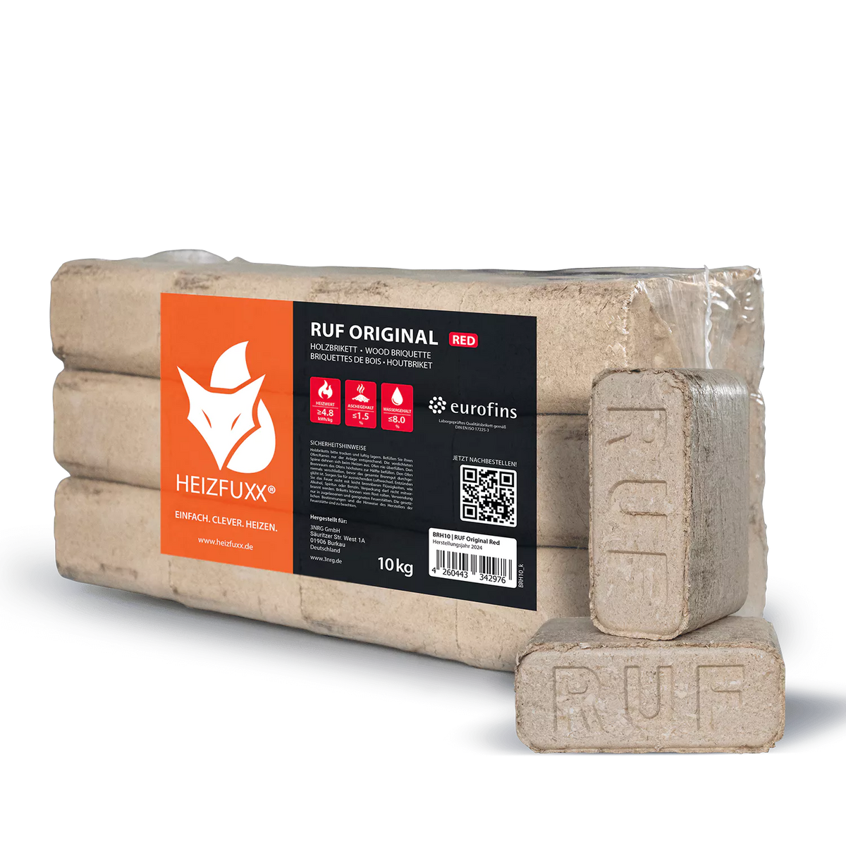 RUF Original Red Hartholzbriketts – 960 kg Palette