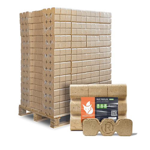 RUF Triplex Green Weichholzbriketts – 960 kg Palette