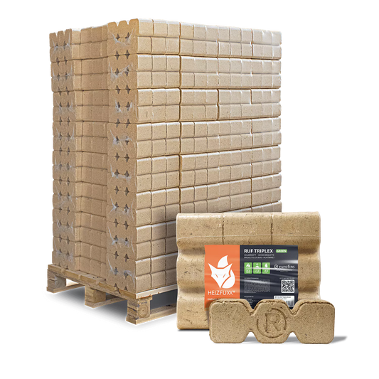 RUF Triplex Green Weichholzbriketts – 960 kg Palette