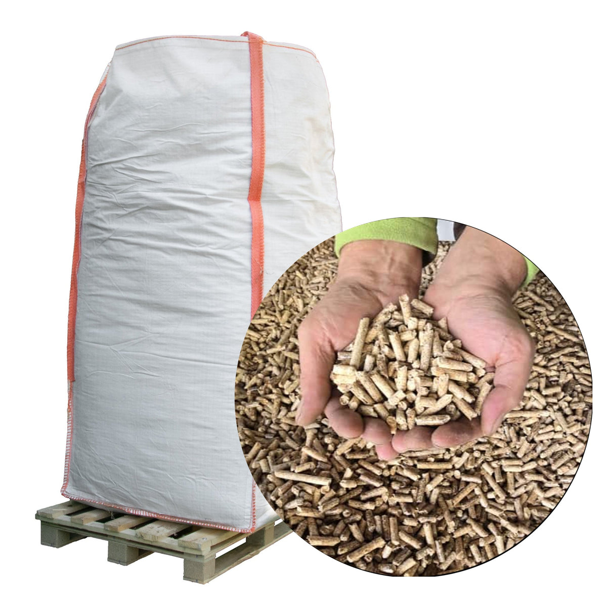 1000kg Eichen-Pellets - ENplusA1 - BigBag auf Palette inkl. Lieferung