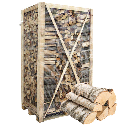 Brennholz Birke auf Palette, 1 Palette mit 1,8 RM