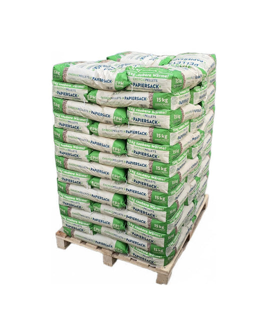 975kg Deutsche Nadelholz-Pellets "EPH" im Papier-Sack inkl. Lieferung