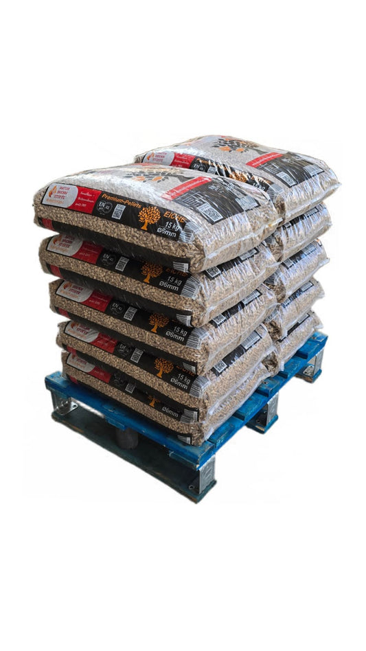 150kg Eichen-Pellets "Naturbrennstoffe" ENplusA1 inkl. Lieferung