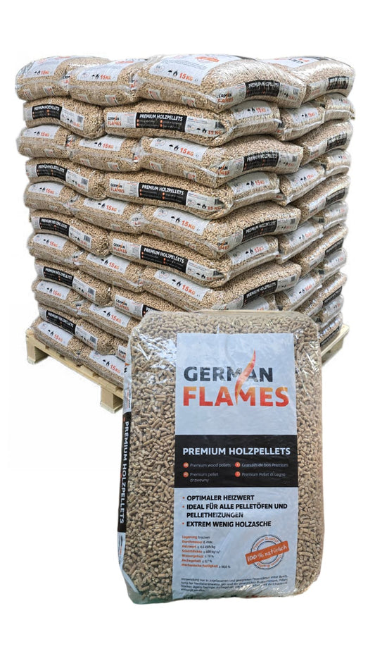 990kg Nadelholz Pellets Premium - GermanFlames - ENplusA1 inkl. Lieferung
