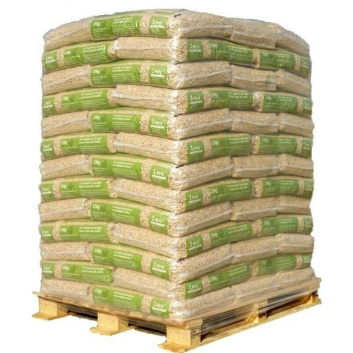 1Heiz Holzpellets – Palette mit 65 Säcken (15 kg je Sack)