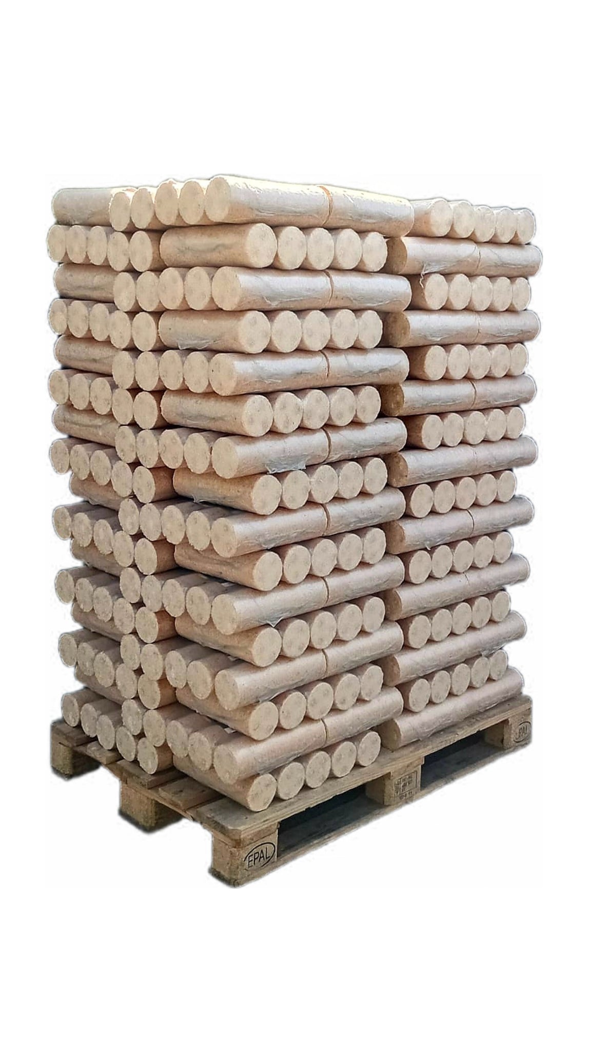 960kg Runde Nadelholz Briketts in 10kg Packungen inkl. Lieferung