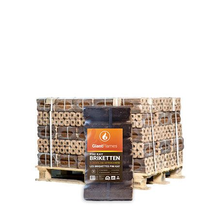 Pini Kay Briketts (NL) halbe Palette 48 Säcke x 10 kg (480 kg)