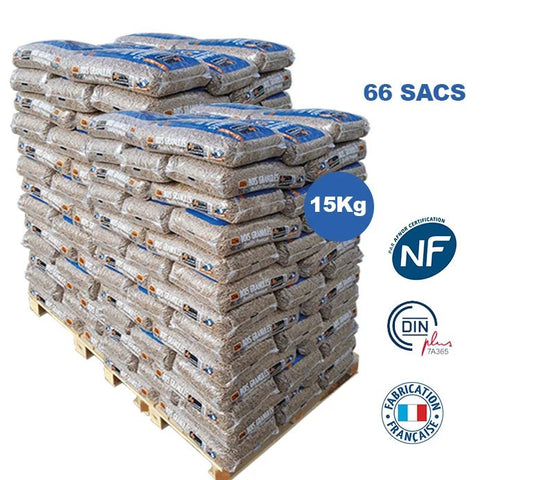 Französische Holzpellets Woodstock® Premium – Palette 990 kg (66 Säcke)