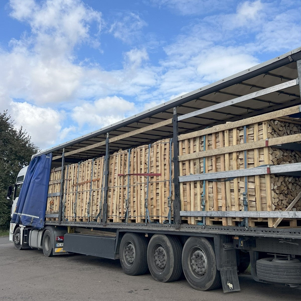 Esche Brennholz – komplette LKW-Ladung
