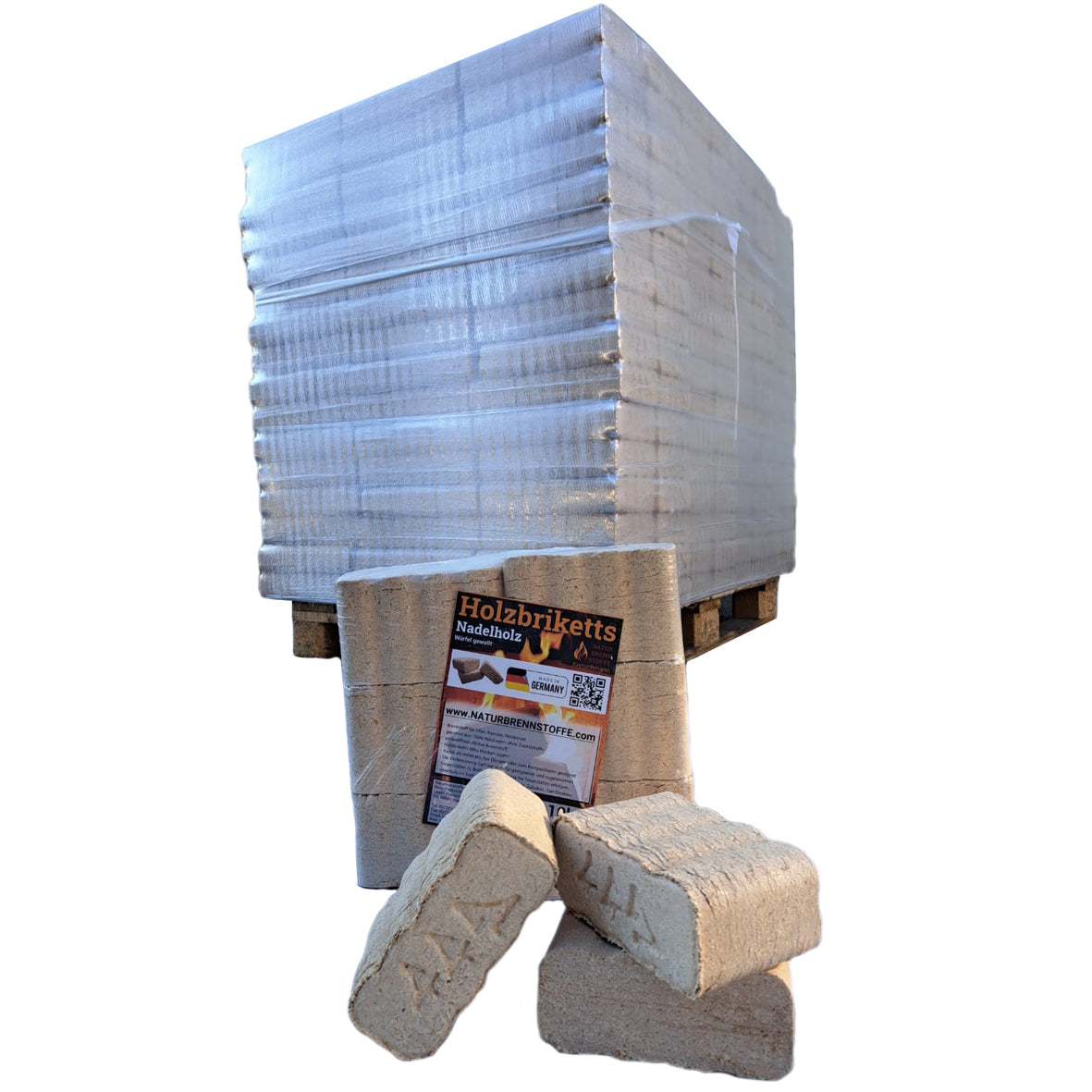 NEU: 960kg Würfel-Nadelholz-Briketts wellenform inkl. Lieferung